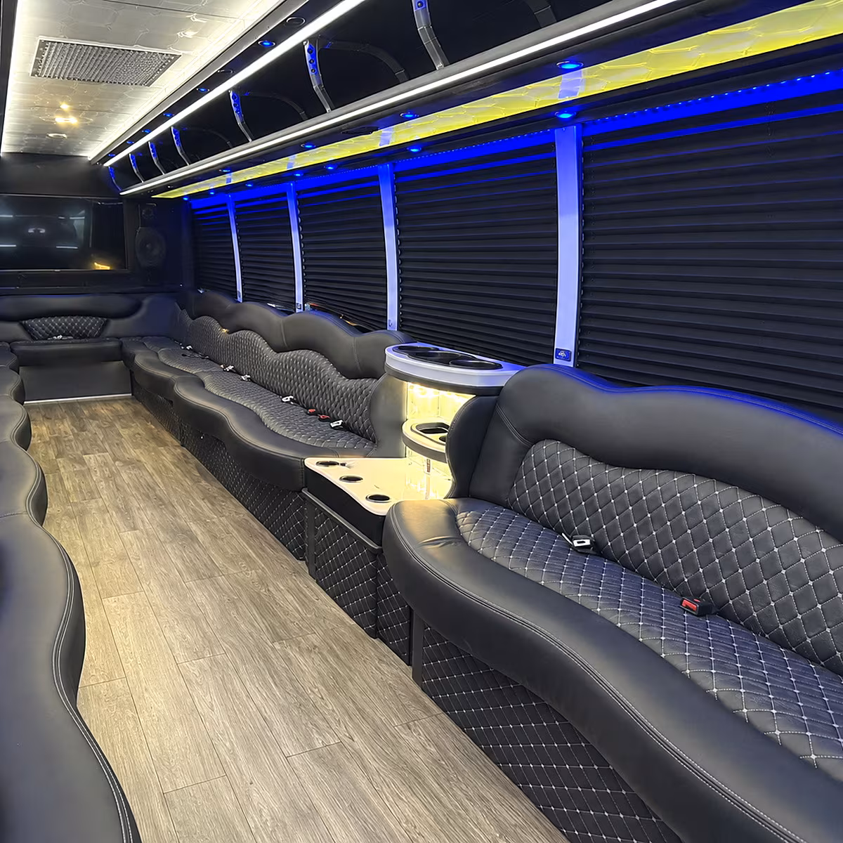 hamden party bus rental interior